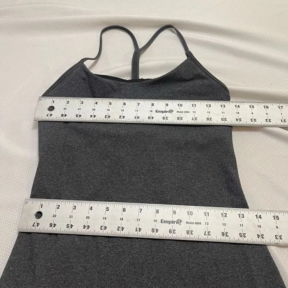Lululemon Power Y Grey Yoga Gym Training Tank Top Size 6
